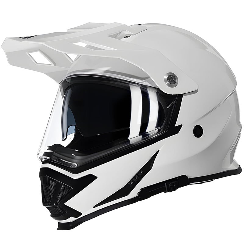 TRIANGLE Dual Sport Motorcycle Helmet Dirt Bike Helmets ATV Full Face Helmet for Adults Men with Internal Sunshield DOT Approved - Image 1